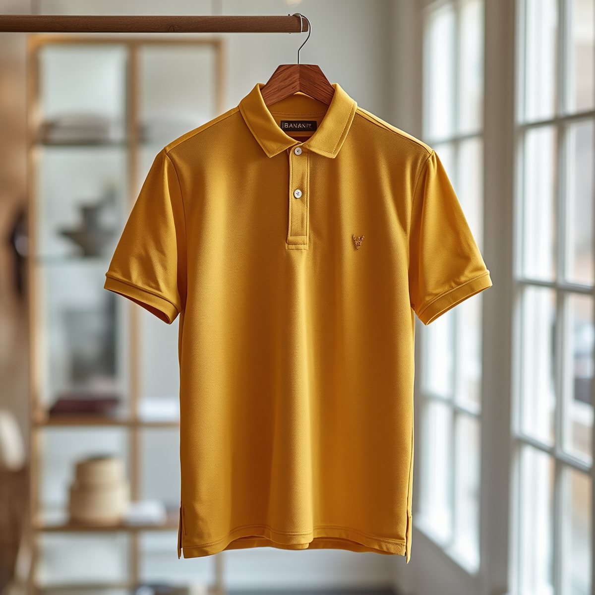 Banani Pique Cotton Gold Polo