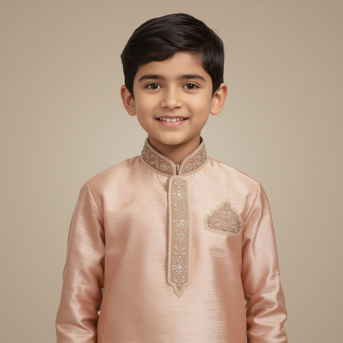 Junior Festive Embroidered Punjabi